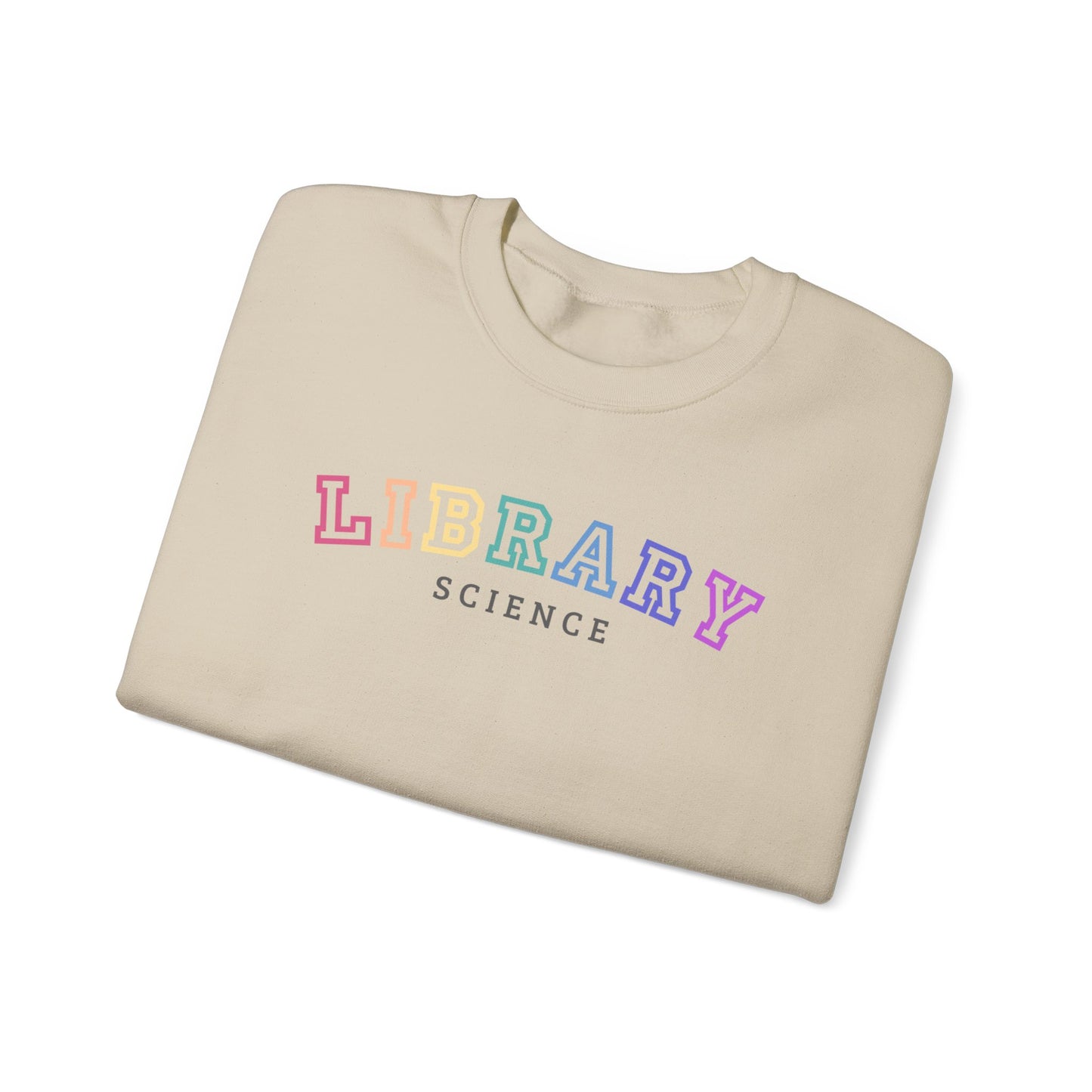 Rainbow Varsity Library Science Crewneck