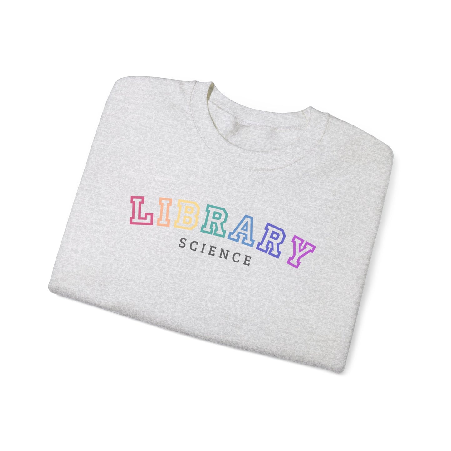 Rainbow Varsity Library Science Crewneck