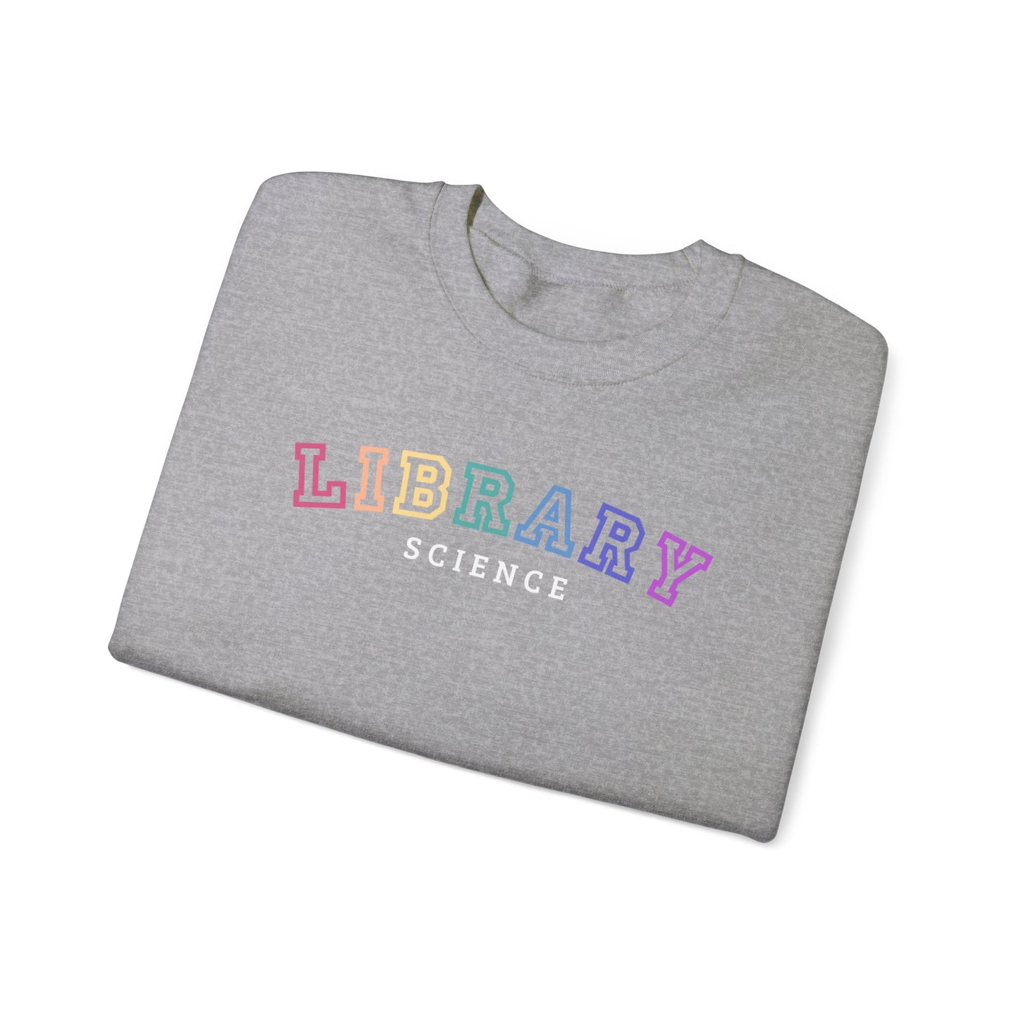 Rainbow Varsity Library Science Crewneck