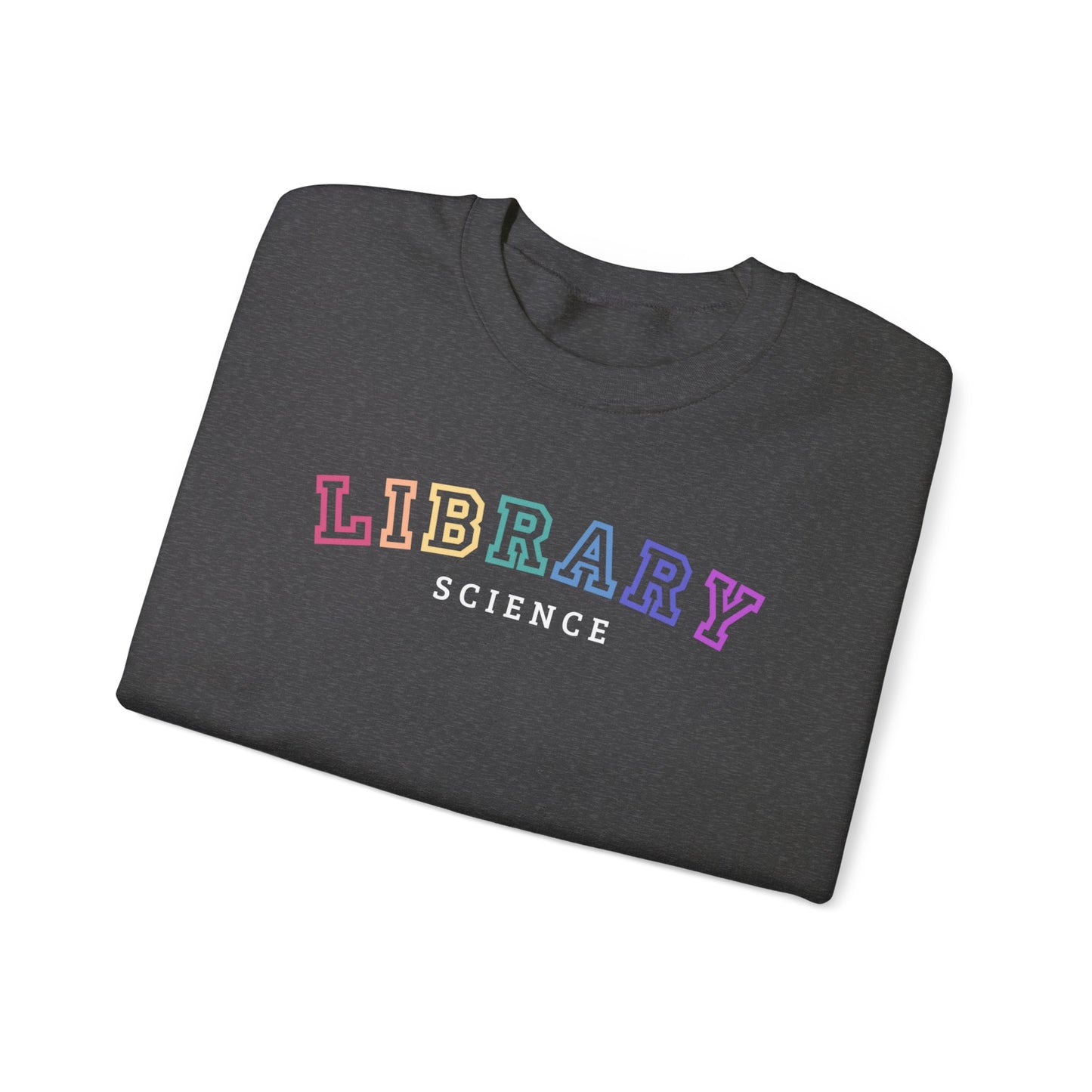 Rainbow Varsity Library Science Crewneck