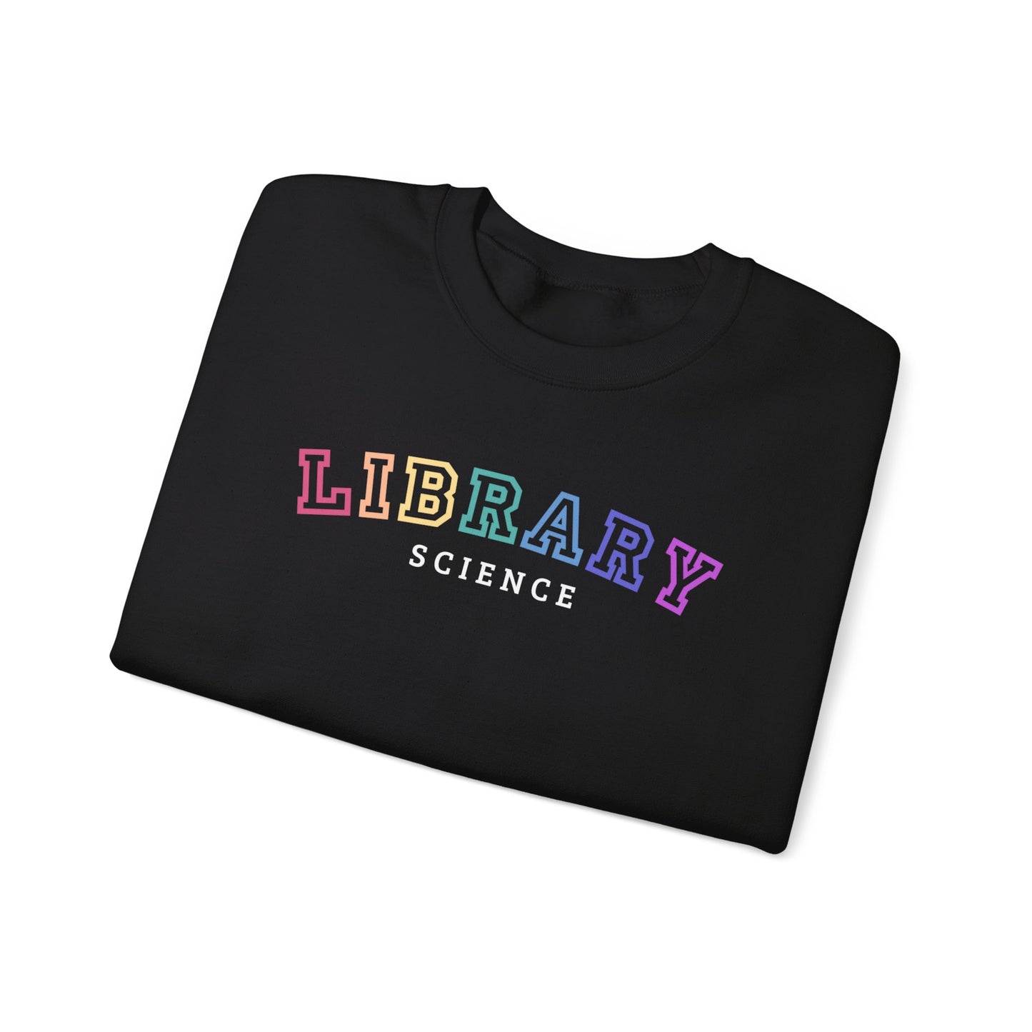 Rainbow Varsity Library Science Crewneck